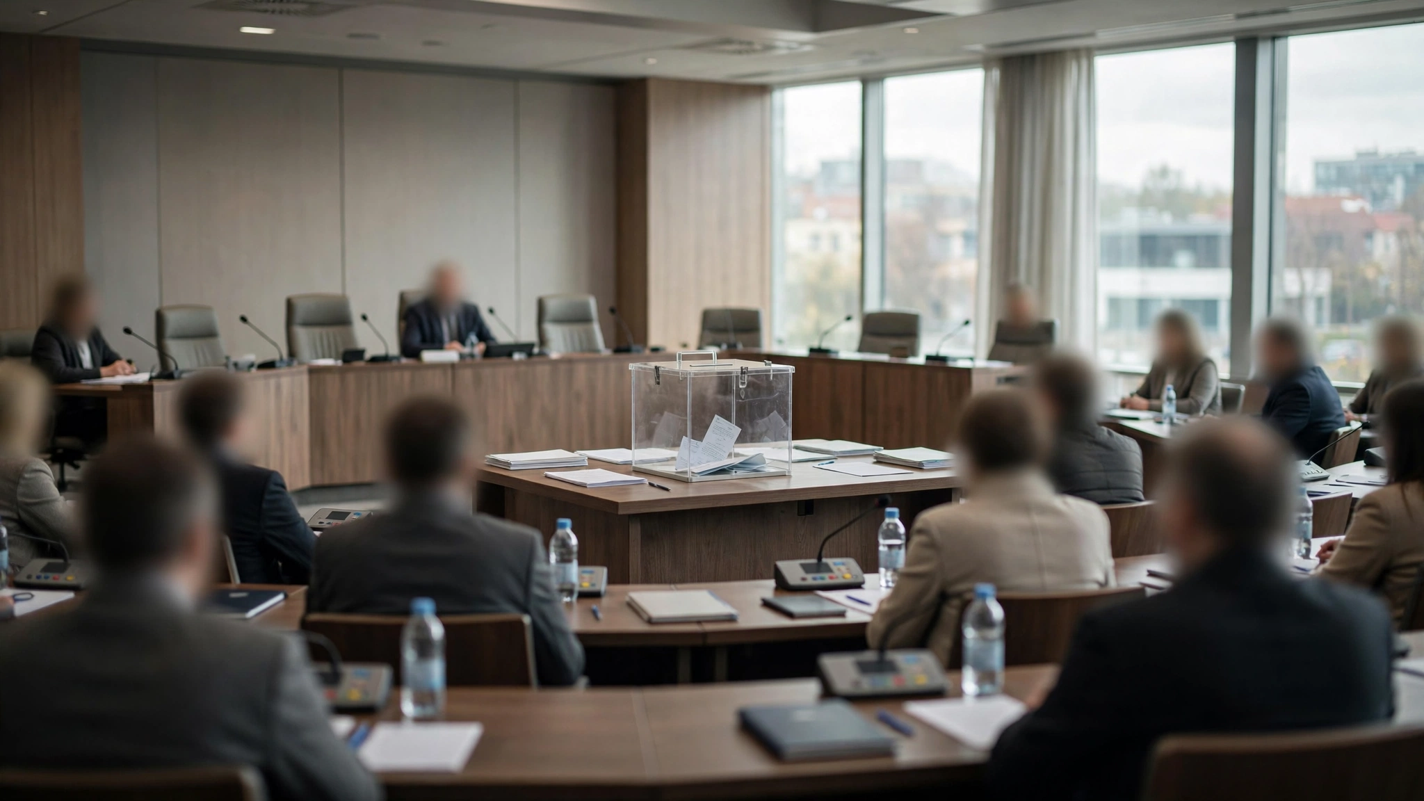Sala sesyjna Rady Miasta Katowice podczas głosowania nad wyborem wiceprzewodniczącego