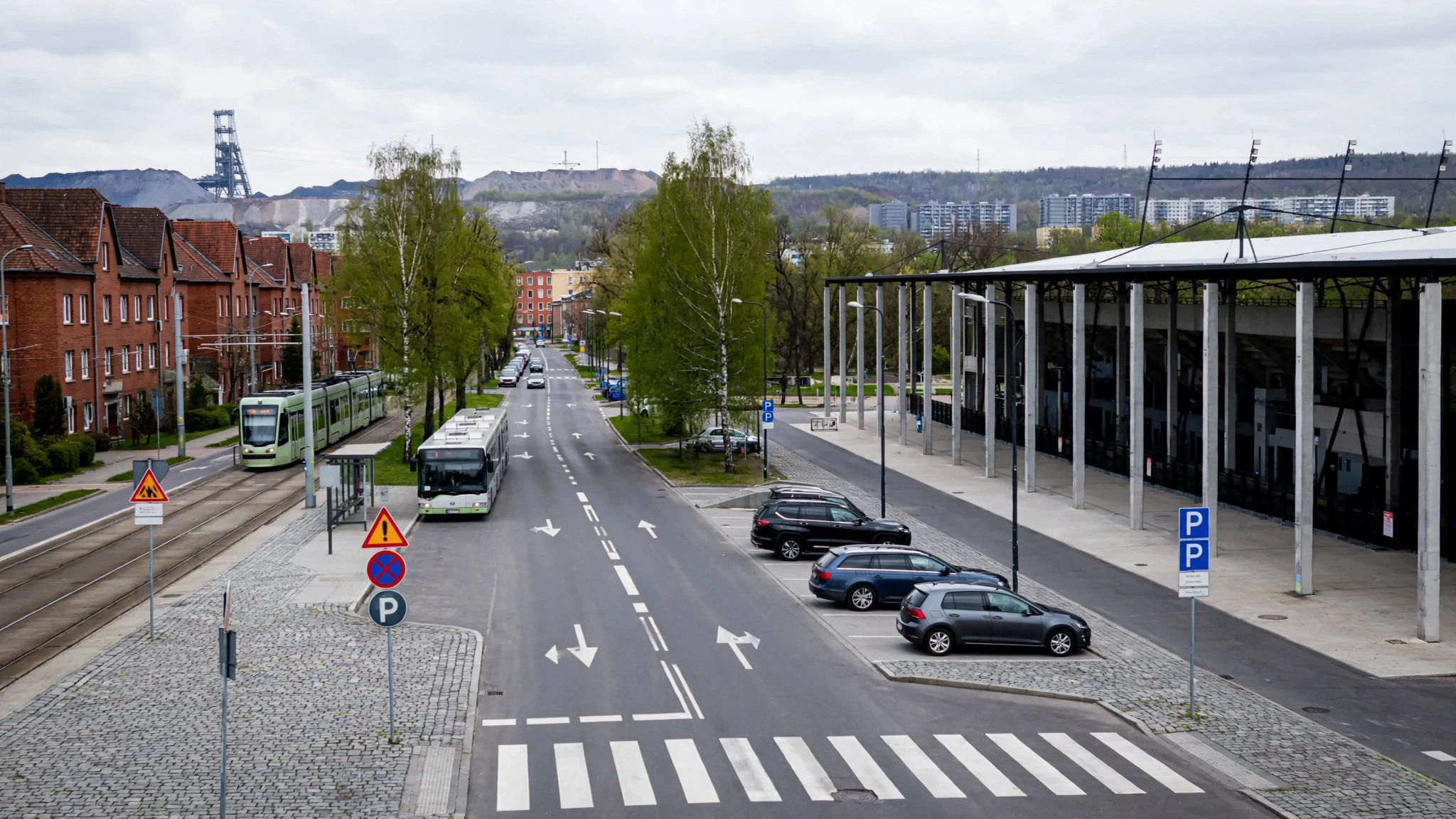 Stadion miejski w Katowicach, obecnie Stadion im. Jana Furtoka, widok z zewnątrz